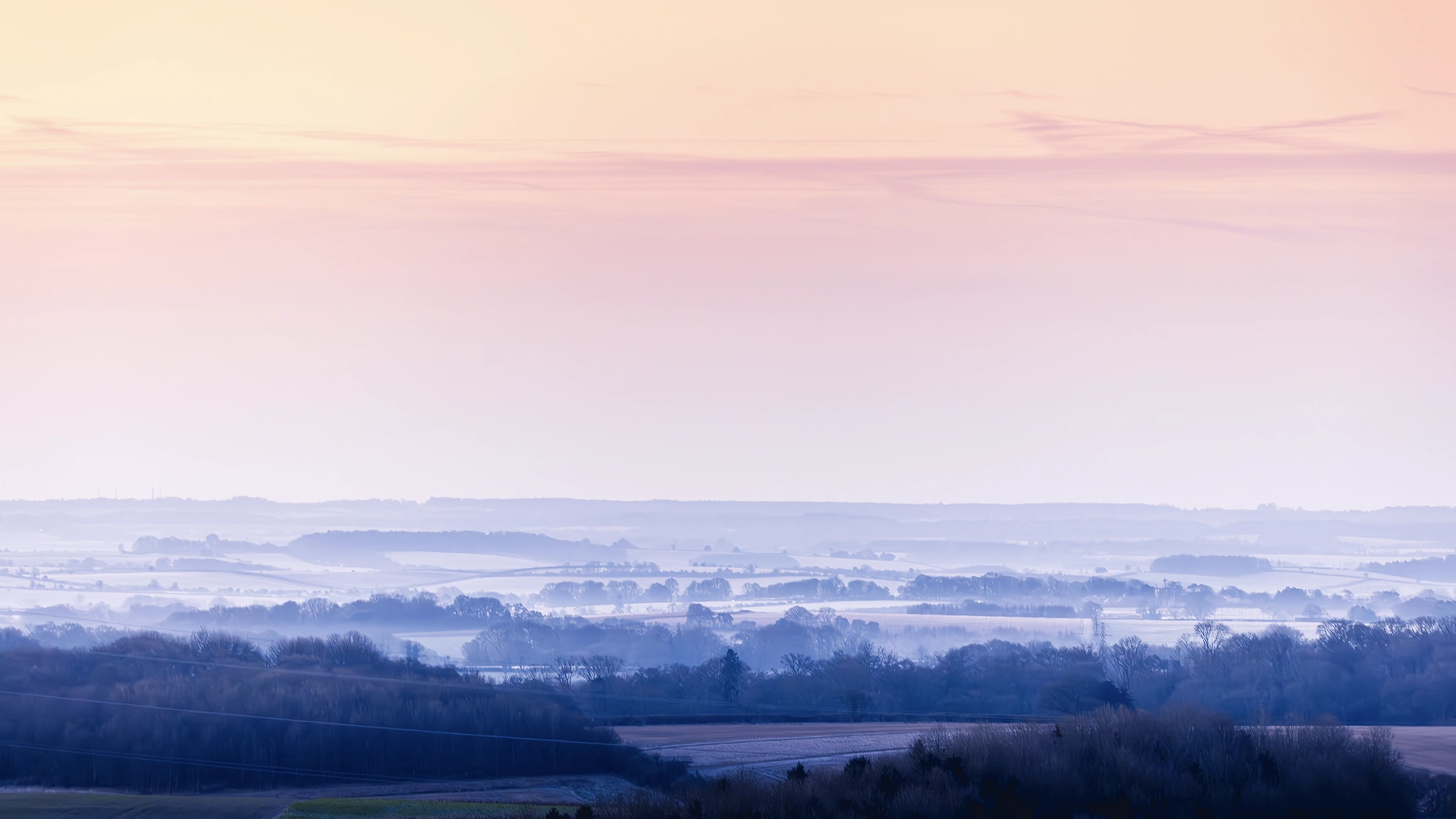 Winter morning overlooking Watership Down by Stephen Paul Young